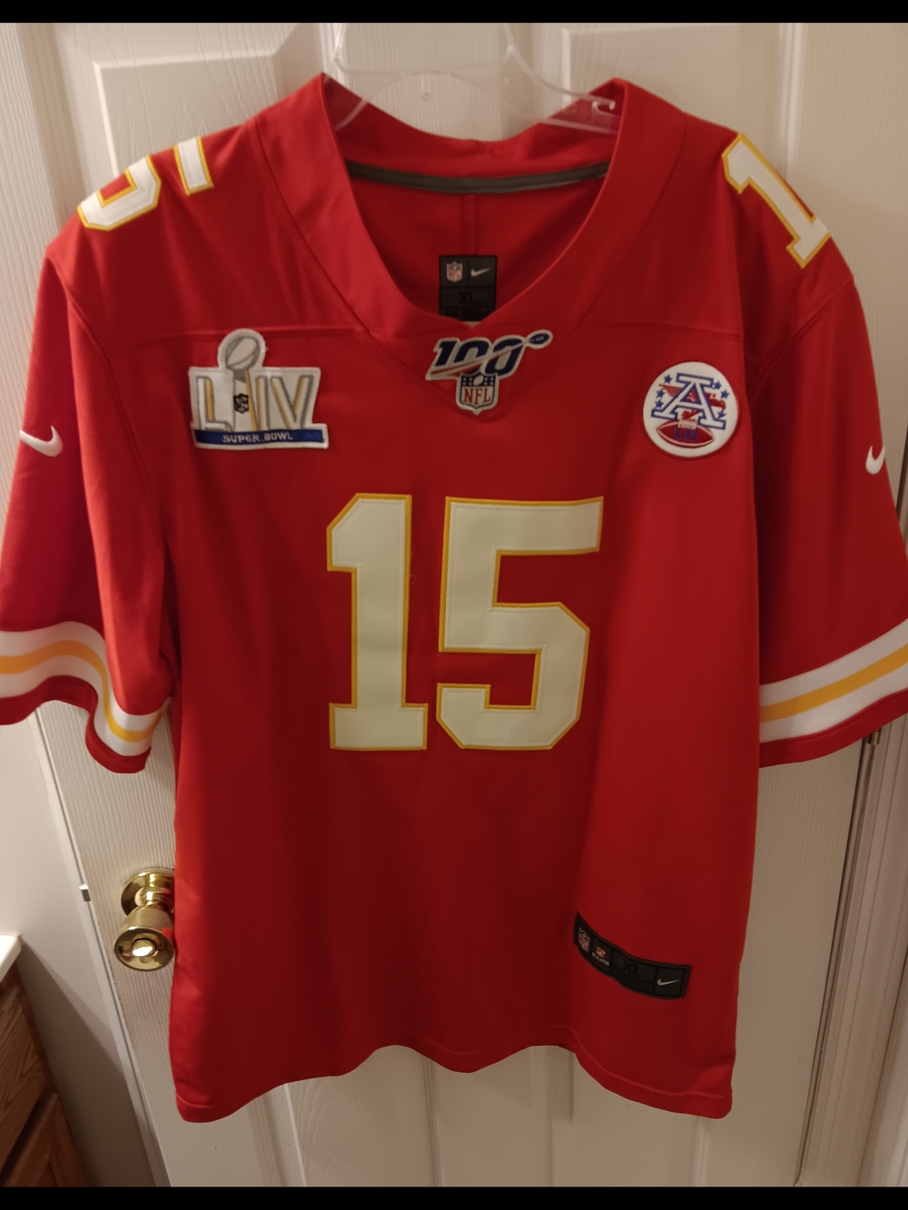 Patrick Mahomes Kansas City Chiefs Super Bowl 54 Nike Football Jersey Men's XL